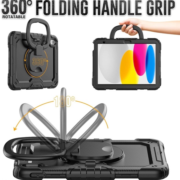 Case for iPad 10.9 inch 2022(10th Gen), Heavy Duty Rugged Silicone Full Body - Picture 5 of 7